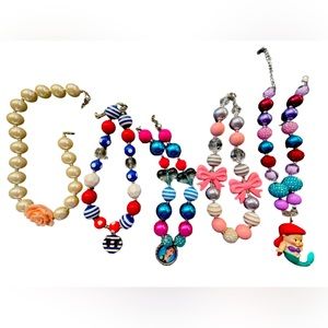 Girls Bubble Necklace Lot of 5